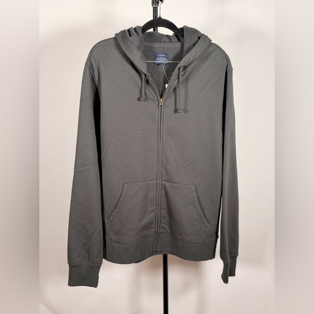 NWT JCrew Factory Fleece full-zip hoodie